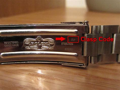 rolex clasp codes vc|rolex 16613 bracelet code 63255.